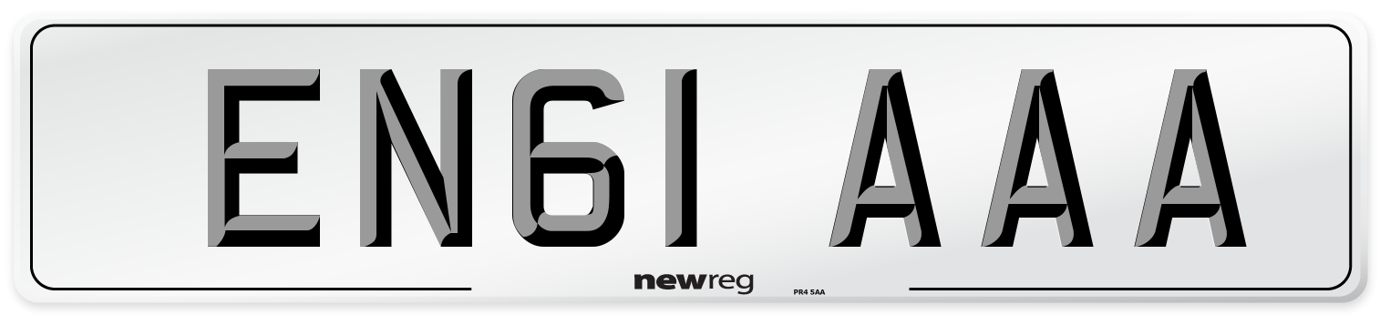 EN61 AAA Number Plate from New Reg